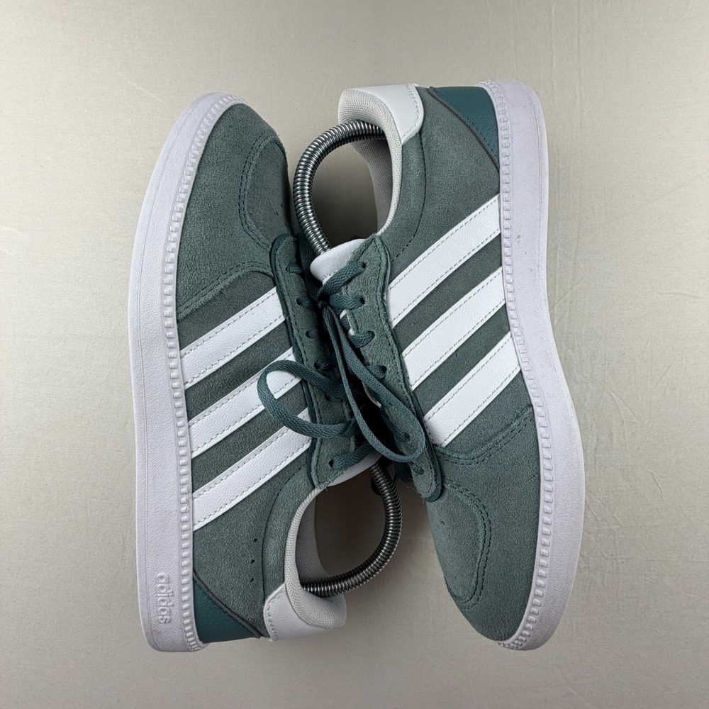 NWOT Adidas VL Court 3.0 Mineral Green Suede Sneakers Mens‎ 7.5 JH6349 Low Shoes